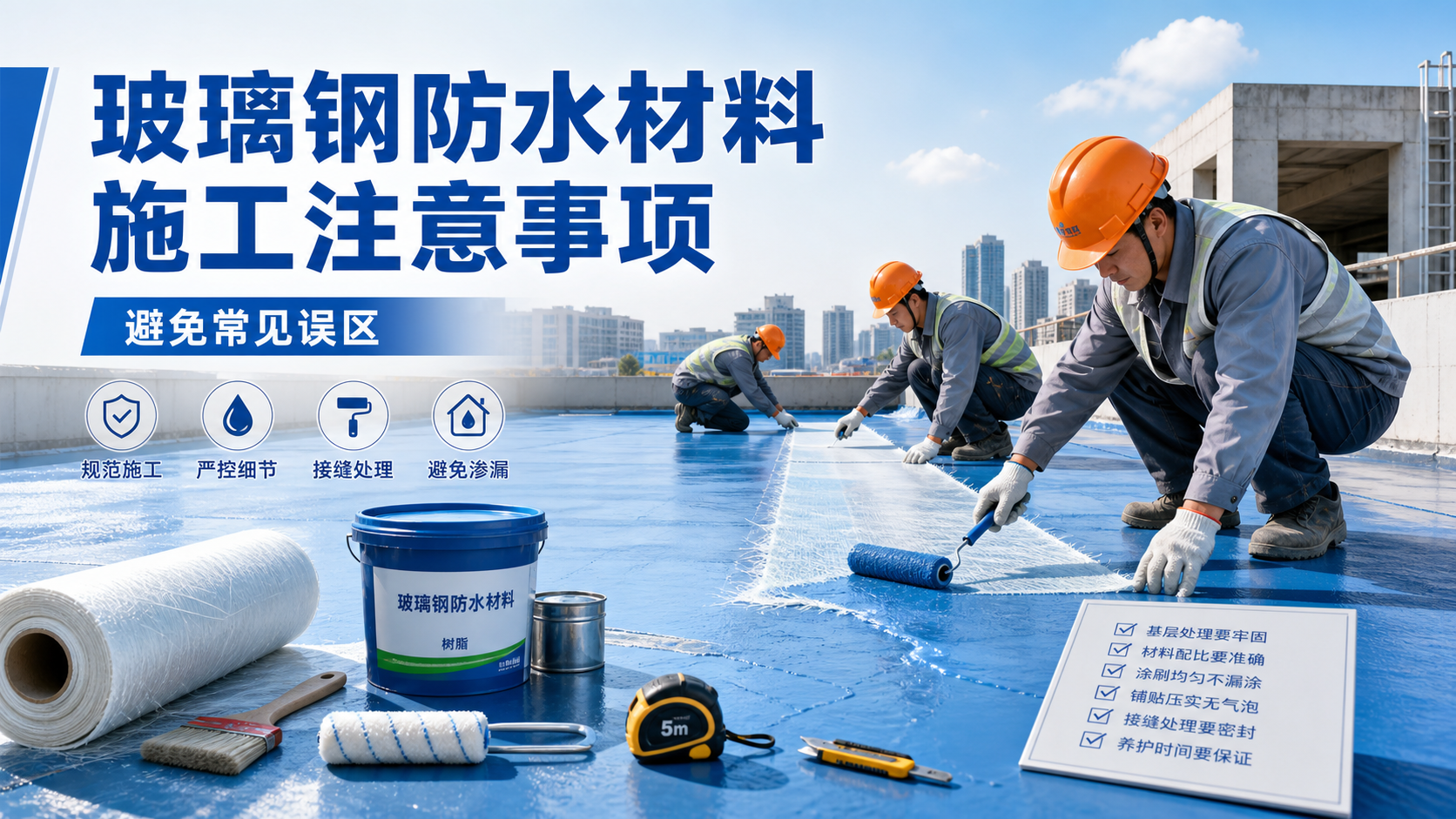 玻璃钢防水材料施工注意事项，避免常见误区 承德 版